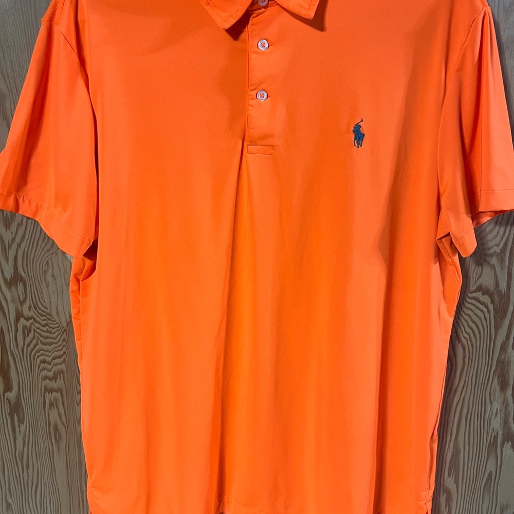 Ralph Lauren Men's Bright Orange Performance Polo Shirt